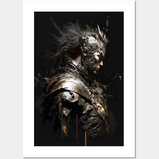 Warrior Portrait Fantasy Painting Dark Character Wild Spirit Epic Posters and Art